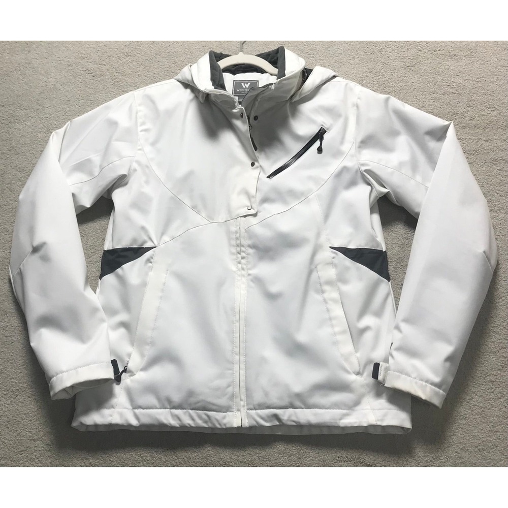 White Sierra Women's‎ Size Medium White & Grey Winter Ski Jacket Waterproof